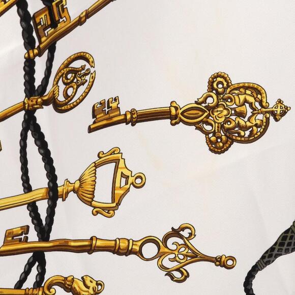 HERMES Black Silk Scarf - Picture 5 of 7